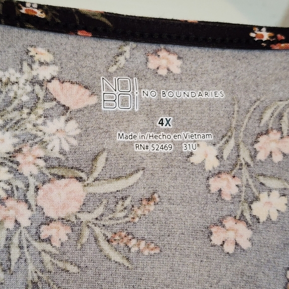 New Surplice V Neck Floral Stretchy Mini Dress 4X - Picture 2 of 6